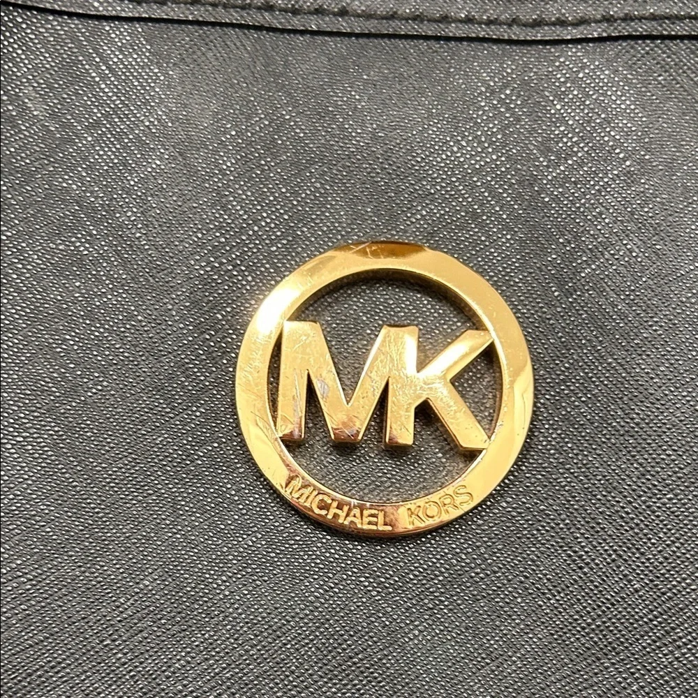 Michael Kors Black Tote with Gold Logo